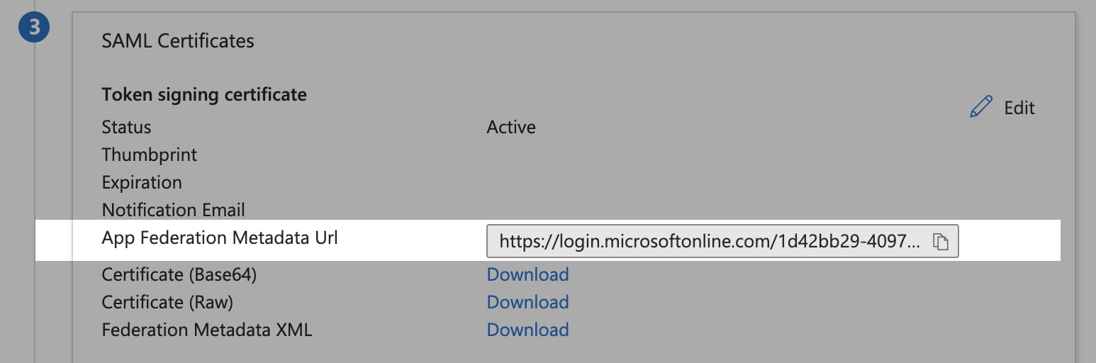 Metadata URL Example